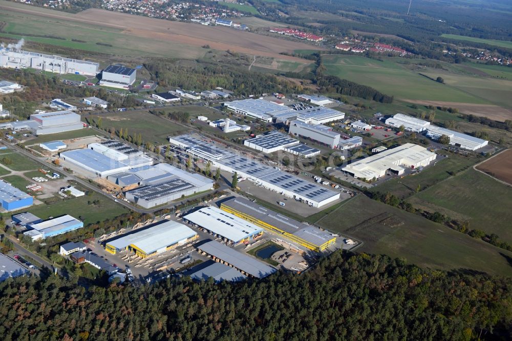 Luftbild Burg - Werksgelände der Ing.-Holzbau Schnoor GmbH & Co. KG in Burg im Bundesland Sachsen-Anhalt, Deutschland