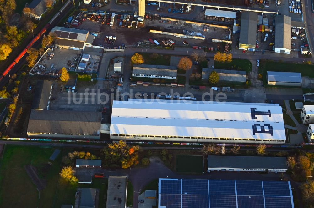 Magdeburg von oben - Werksgelände der B.T. innovation GmbH im Ortsteil Sudenburg in Magdeburg im Bundesland Sachsen-Anhalt, Deutschland
