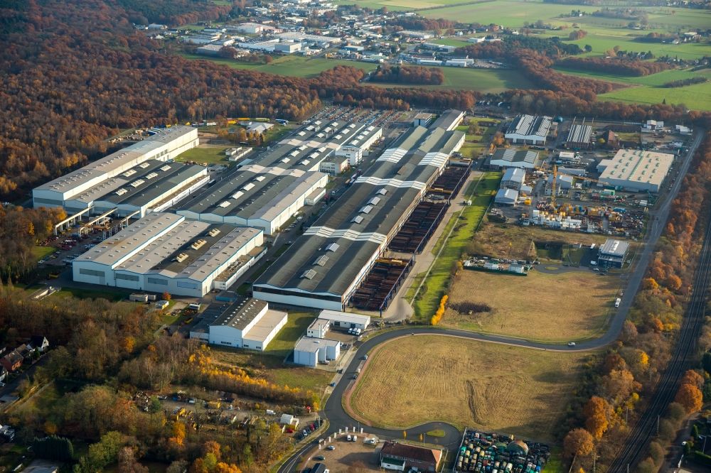 Luftbild Voerde (Niederrhein) - Werksgelände der Interfer Rohrunion GmbH Am Industriepark im Ortsteil Friedrichsfeld in Voerde (Niederrhein) im Bundesland Nordrhein-Westfalen