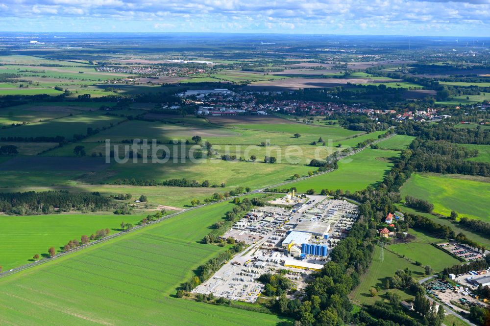 Luftbild Telz - Werksgelände der KANN GmbH Baustoffwerke Mittenwalde in Telz im Bundesland Brandenburg, Deutschland
