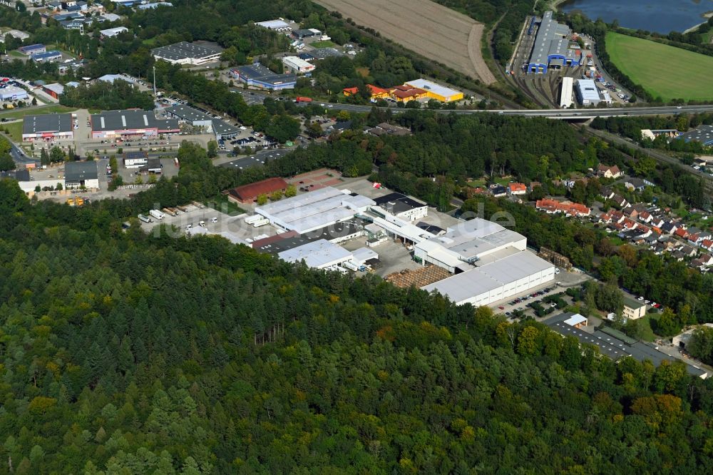 Luftaufnahme Uelzen - Werksgelände der Ökokontor Biologische Erzeugnisse GmbH & Co. KG an der Nordallee in Uelzen im Bundesland Niedersachsen, Deutschland