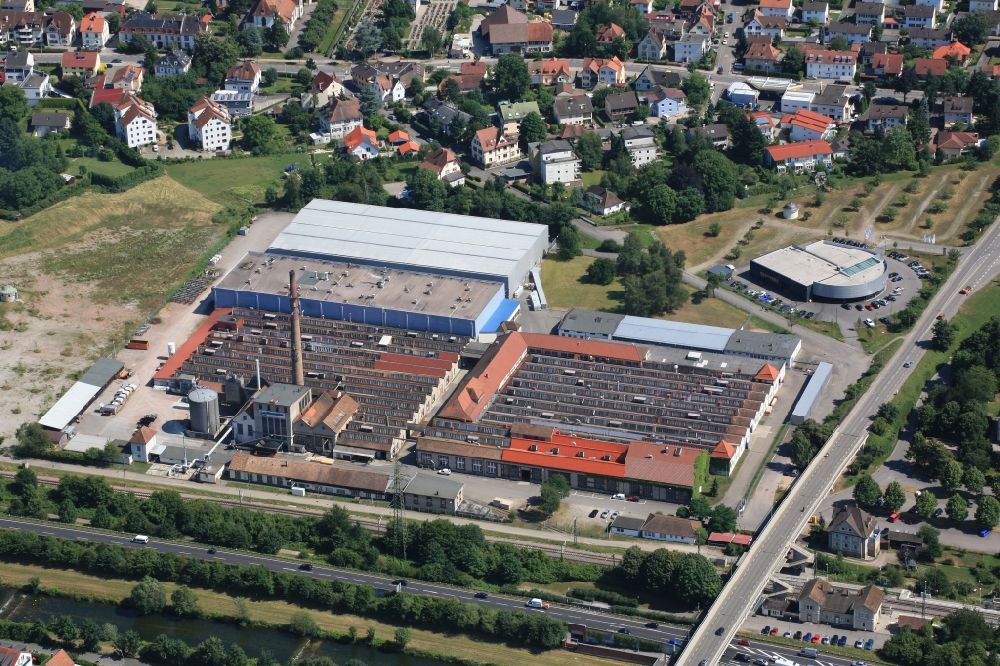 Luftaufnahme Lörrach - Werksgelände der Lauffenmühle GmbH & Co.KG in Lörrach im Bundesland Baden-Württemberg