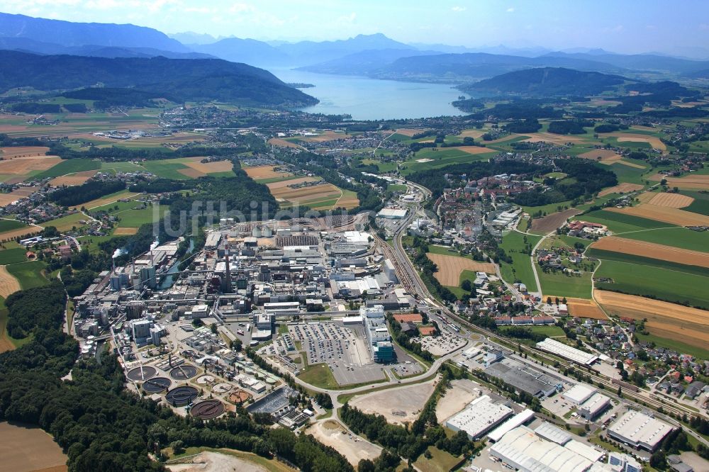 Luftbild Lenzing - Werksgelände der Lenzing Plastics GmbH & Co.KG in Lenzing in Oberösterreich, Österreich