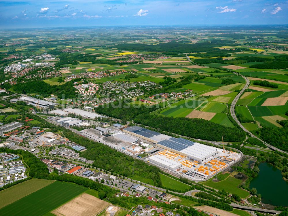 Luftbild Biberach an der Riß - Werksgelände des Liebherr-Werk Biberach GmbH in Biberach an der Riß im Bundesland Baden-Württemberg, Deutschland