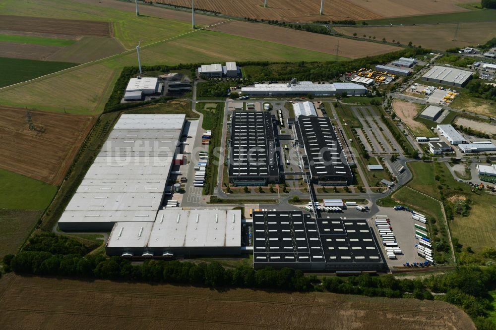 Luftbild Nauen - Werksgelände und Logistikzentrum der BSH Hausgeräte GmbH in Nauen im Bundesland Brandenburg, Deutschland