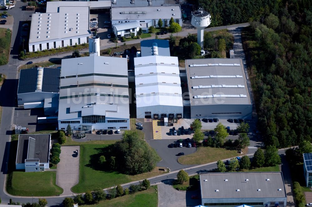 Osterburken von oben - Werksgelände der LTI-Metalltechnik GmbH im Industriepark in Osterburken im Bundesland Baden-Württemberg, Deutschland