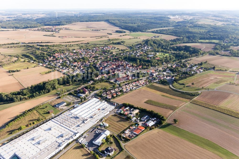 Luftbild Rosenberg - Werksgelände der Magna PT B.V. & Co. KG in Rosenberg im Bundesland Baden-Württemberg, Deutschland