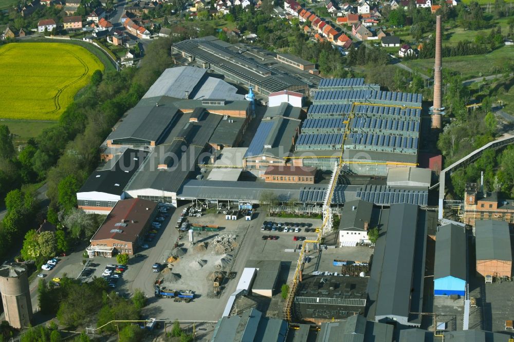 Hettstedt von oben - Werksgelände der Mansfelder Aluminiumwerk GmbH in Hettstedt im Bundesland Sachsen-Anhalt, Deutschland