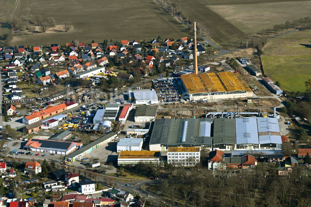 Biesenthal aus der Vogelperspektive: Werksgelände der Möbelfolien GmbH in Biesenthal im Bundesland Brandenburg, Deutschland