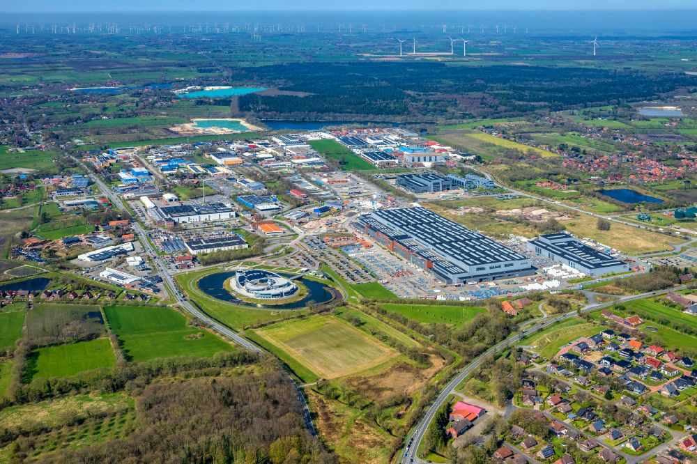 Luftbild Aurich - Werksgelände der Mechanic Anlagenbau GmbH in Aurich im Bundesland Niedersachsen, Deutschland