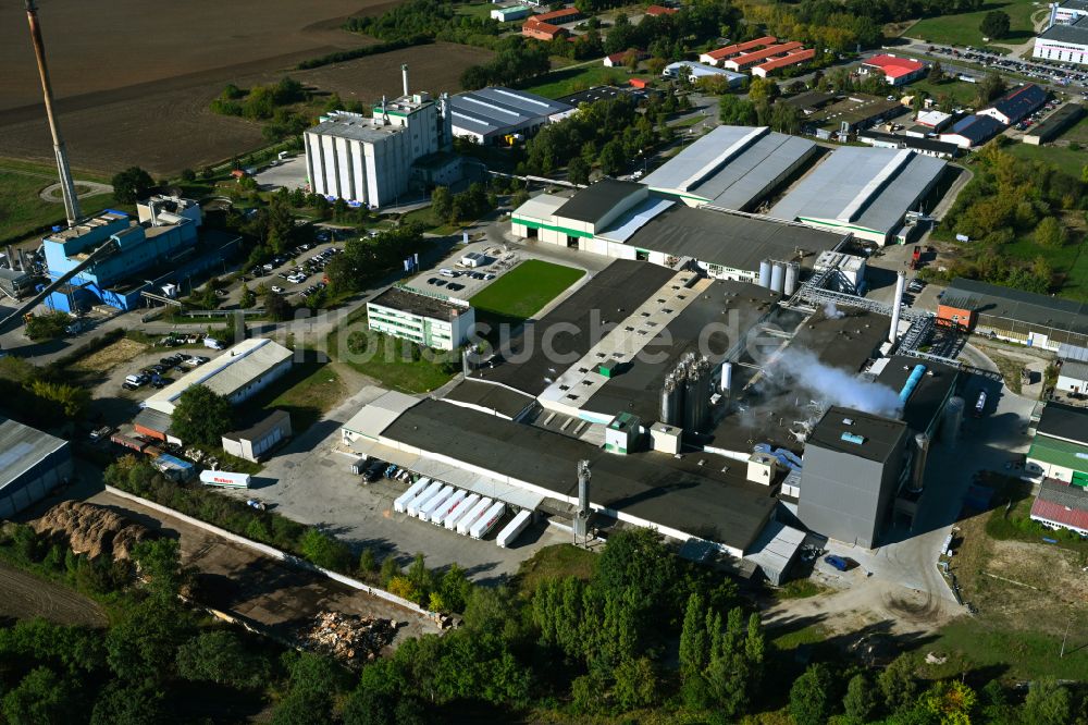 Hagenow aus der Vogelperspektive: Werksgelände Mecklenburger Kartoffelveredlung GmbH in Hagenow im Bundesland Mecklenburg-Vorpommern, Deutschland