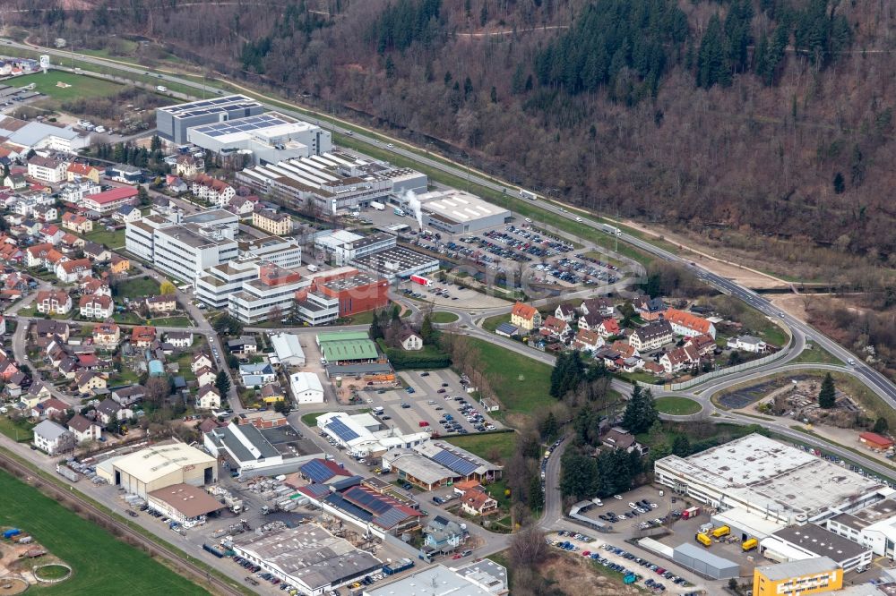 Luftbild Maulburg - Werksgelände der Messtechnik Firma Endress und Hauser ( E+H ) in Maulburg im Bundesland Baden-Württemberg
