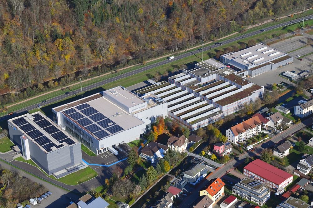 Maulburg von oben - Werksgelände der Messtechnik Firma Endress und Hauser ( E+H ) in Maulburg im Bundesland Baden-Württemberg