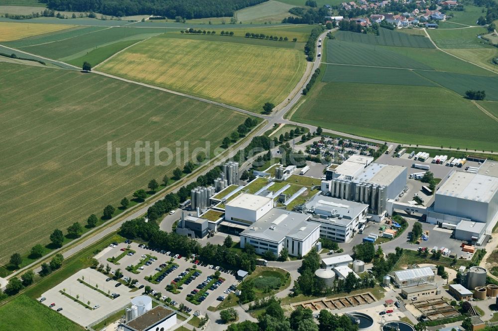 Luftbild Bissingen - Werksgelände der Molkerei Gropper GmbH & Co. KG in Bissingen im Bundesland Bayern, Deutschland