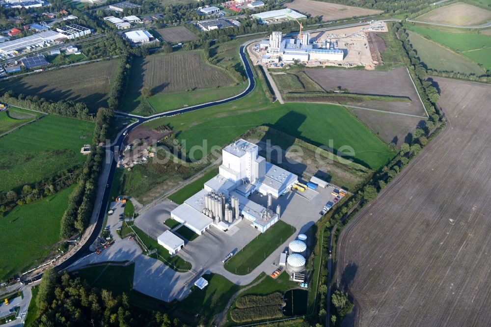 Luftaufnahme Neumünster - Werksgelände der MTW Milchtrockenwerk Norddeutschland GmbH in Neumünster im Bundesland Schleswig-Holstein, Deutschland