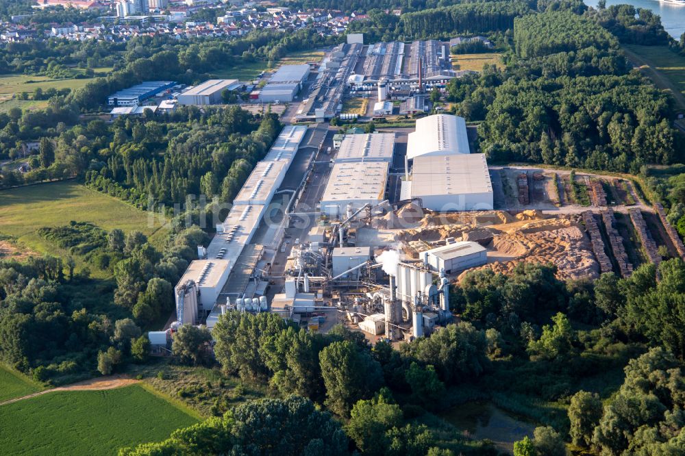 Luftbild Germersheim - Werksgelände der Nolte Holzwerkstoff GmbH & Co. KG in Germersheim im Bundesland Rheinland-Pfalz, Deutschland