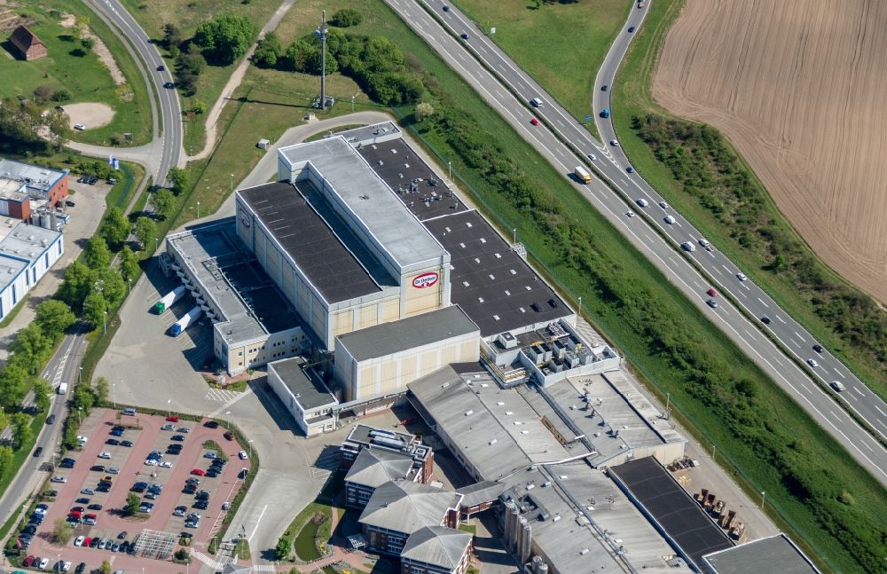 Luftbild Wittenburg - Werksgelände der Dr. Oetker Tiefkühlprodukte GmbH in Wittenburg im Bundesland Mecklenburg-Vorpommern, Deutschland