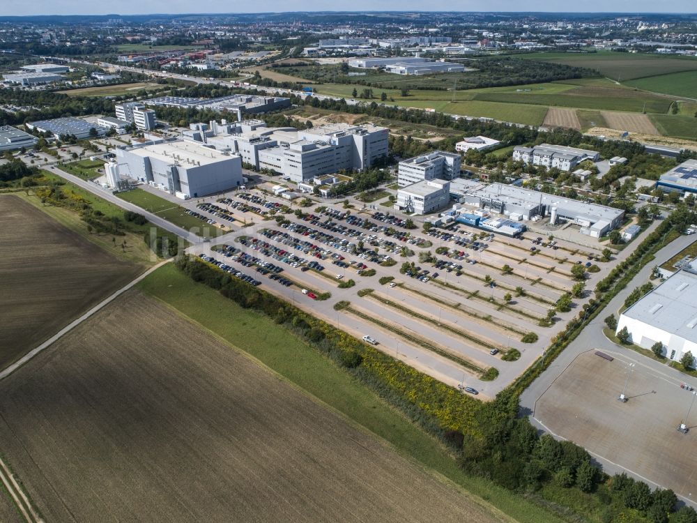 Luftaufnahme Regensburg - Werksgelände der OSRAM OLED GmbH in Regensburg im Bundesland Bayern, Deutschland