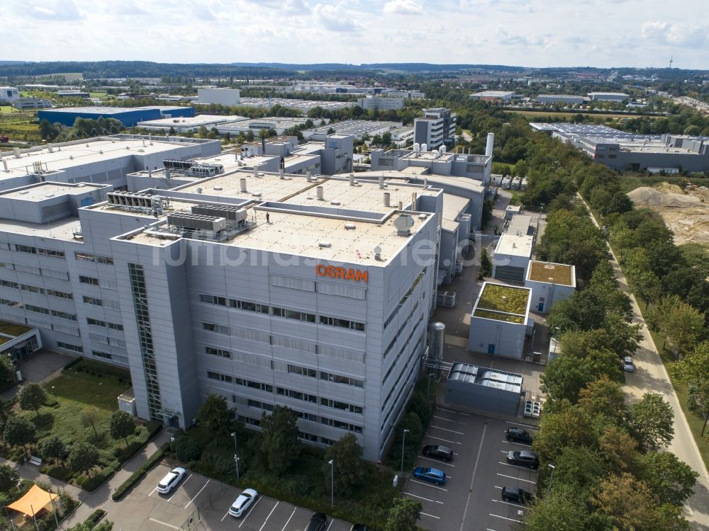 Luftaufnahme Regensburg - Werksgelände der OSRAM OLED GmbH in Regensburg im Bundesland Bayern, Deutschland