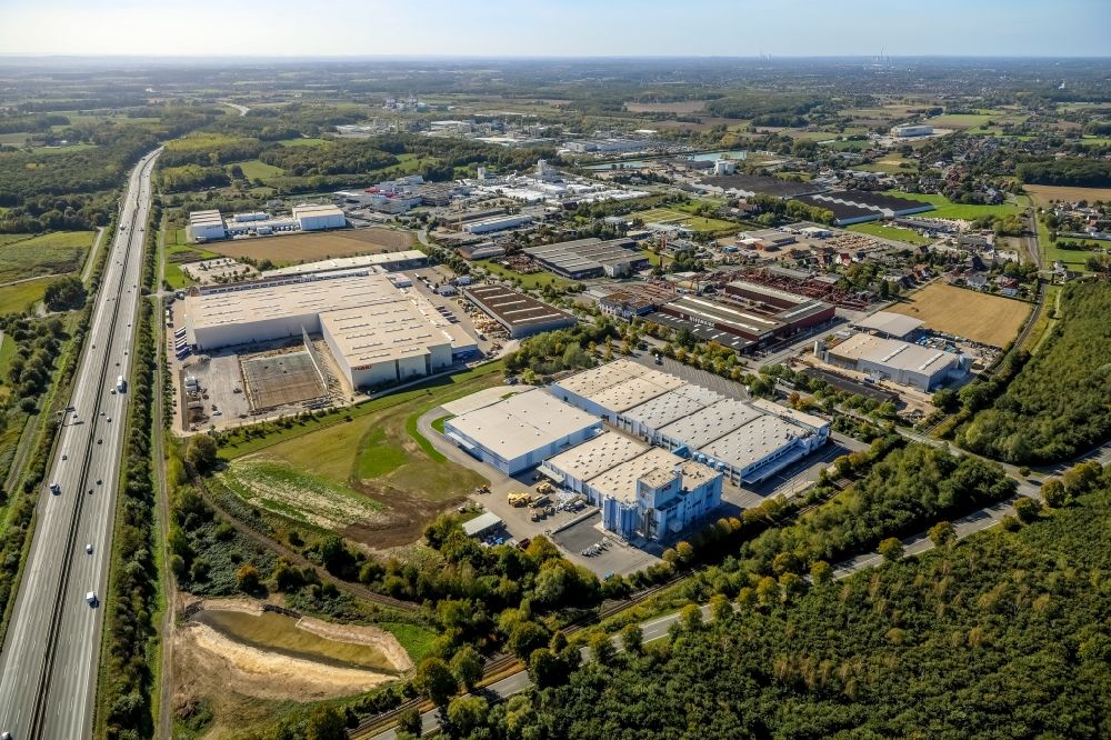 Luftaufnahme Hamm - Werksgelände der PCI Augsburg GmbH im Ortsteil Uentrop in Hamm im Bundesland Nordrhein-Westfalen, Deutschland