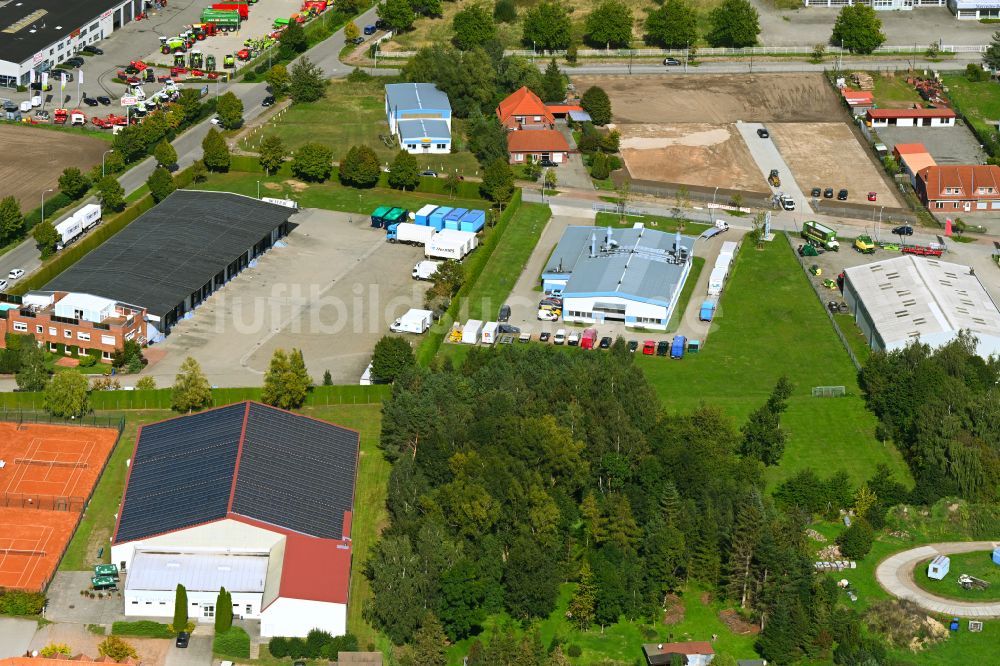 Luftaufnahme Demmin - Werksgelände der peenelack GmbH & Co. KG in Demmin im Bundesland Mecklenburg-Vorpommern, Deutschland