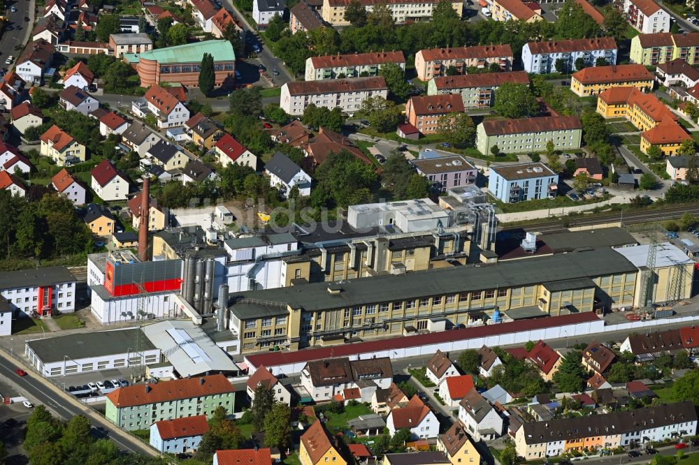 Forchheim von oben - Werksgelände der Piasten GmbH im Ortsteil Buckenhofen in Forchheim im Bundesland Bayern, Deutschland