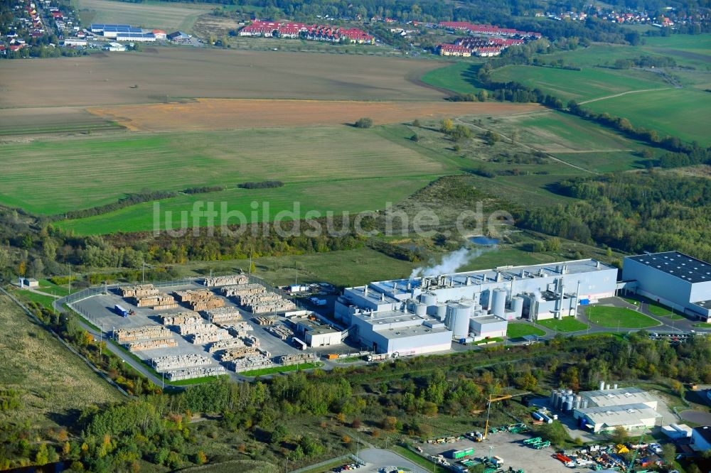 Luftbild Burg - Werksgelände der Propapier PM1 GmbH Lindenallee in Burg im Bundesland Sachsen-Anhalt