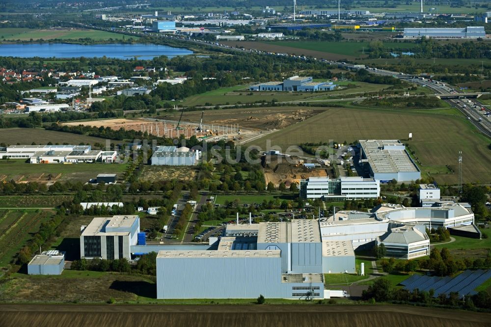 Luftaufnahme Barleben - Werksgelände der Salutas Pharma GmbH in Barleben im Bundesland Sachsen-Anhalt, Deutschland