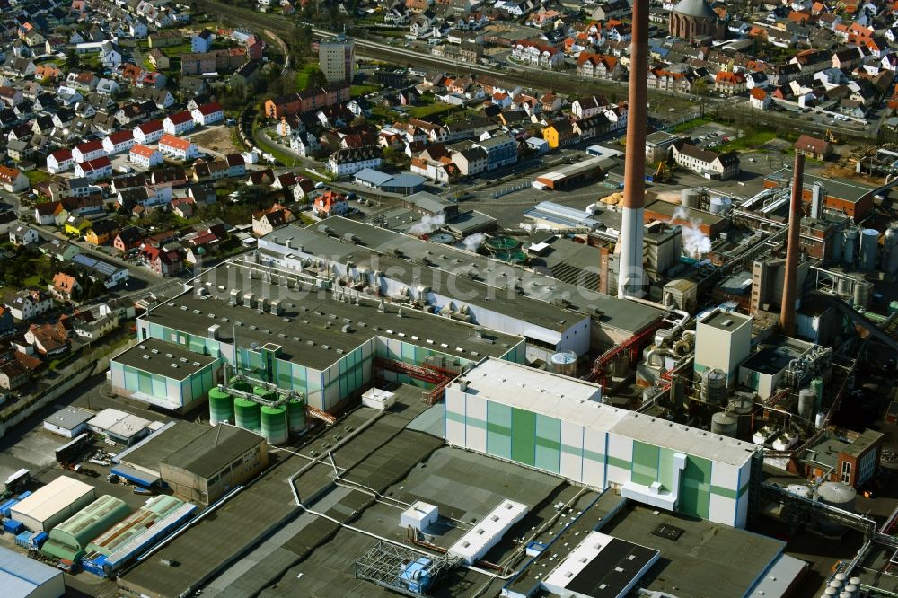 Luftbild Stockstadt am Main - Werksgelände der Sappi Stockstadt GmbH in Stockstadt am Main im Bundesland Bayern, Deutschland