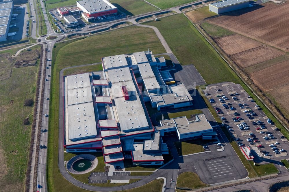 Luftaufnahme Bernolsheim - Werksgelände der SEW-USOCOME usine de Brumath in Bernolsheim in Grand Est, Frankreich