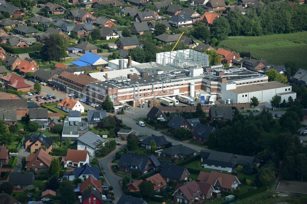 Luftbild Neuenkirchen-Vörden - Werksgelände der Sickendiek Fleischwarenfabrik GmbH & Co. KG an der Schillerstraße in Neuenkirchen-Vörden im Bundesland Niedersachsen