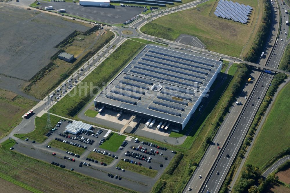 Niestetal von oben - Werksgelände der SMA Solar Technology AG in Niestetal im Bundesland Hessen