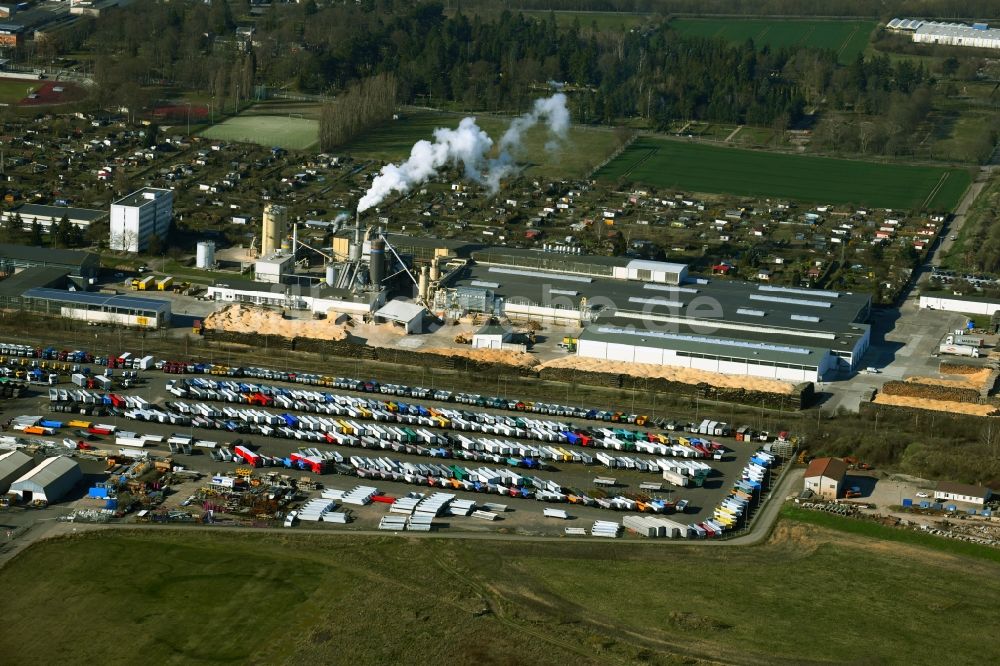 Luftaufnahme Gotha - Werksgelände der Spanplattenwerk Gotha GmbH in Gotha im Bundesland Thüringen, Deutschland