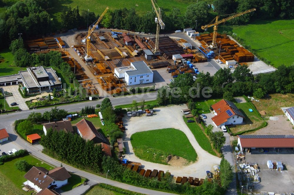 Luftaufnahme Chamerau - Werksgelände der Stahl Irrgang Stahlhandels GmbH in Chamerau im Bundesland Bayern, Deutschland