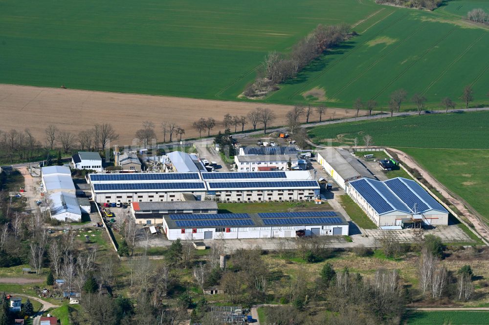 Luftbild Dessau - Werksgelände Stahlmöbel Dessau GmbH in Dessau im Bundesland Sachsen-Anhalt, Deutschland
