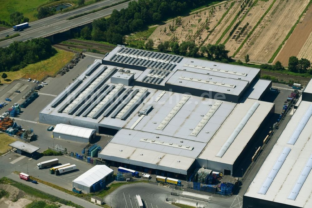 Luftaufnahme Gera - Werksgelände der STAHLO Stahlservice GmbH & Co. KG in Gera im Bundesland Thüringen, Deutschland