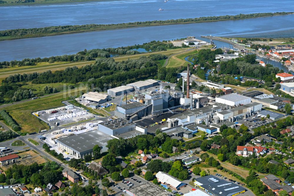 Luftbild Glückstadt - Werksgelände der Steinbeis Papier GmbH in Glückstadt im Bundesland Schleswig-Holstein, Deutschland