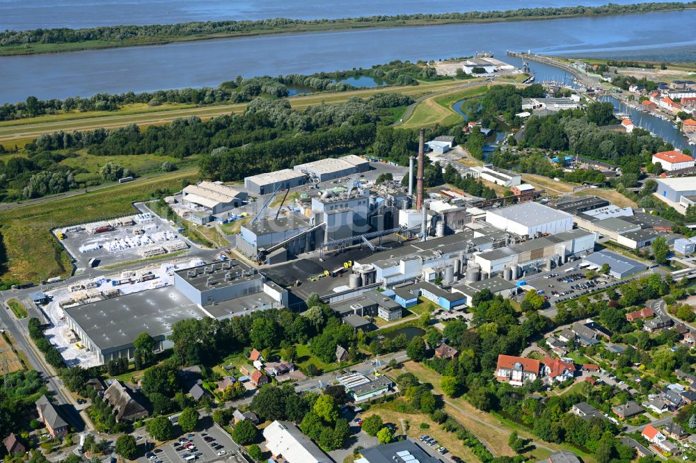 Luftaufnahme Glückstadt - Werksgelände der Steinbeis Papier GmbH in Glückstadt im Bundesland Schleswig-Holstein, Deutschland