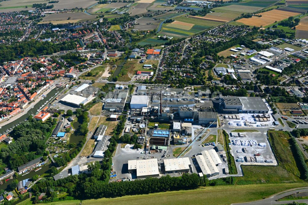Luftbild Glückstadt - Werksgelände der Steinbeis Papier GmbH in Glückstadt im Bundesland Schleswig-Holstein, Deutschland