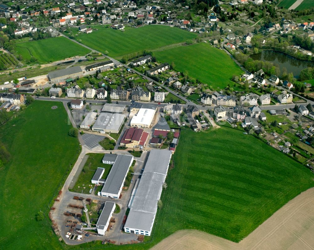 Geringswalde von oben - Werksgelände TKM Geringswalde GmbH in Geringswalde im Bundesland Sachsen, Deutschland