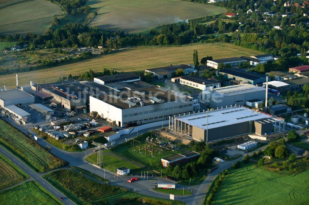 Luftaufnahme Harzgerode - Werksgelände der TRIMET Aluminium SE an der Aluminiumallee in Harzgerode im Bundesland Sachsen-Anhalt, Deutschland