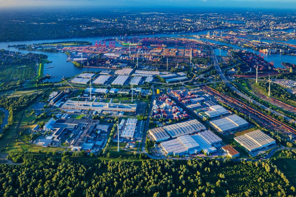 Luftaufnahme Hamburg - Werksgelände der Trimet Aluminium SE in Hamburg im Bundesland Hamburg, Deutschland
