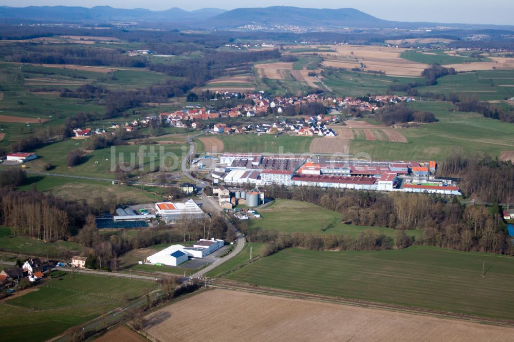 Luftaufnahme Gundershoffen - Werksgelände der Tryba in Gundershoffen in Grand Est, Frankreich