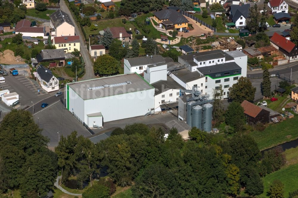 Plauen aus der Vogelperspektive: Werksgelände Vogtland BioMühlen GmbH in Plauen im Bundesland Sachsen, Deutschland