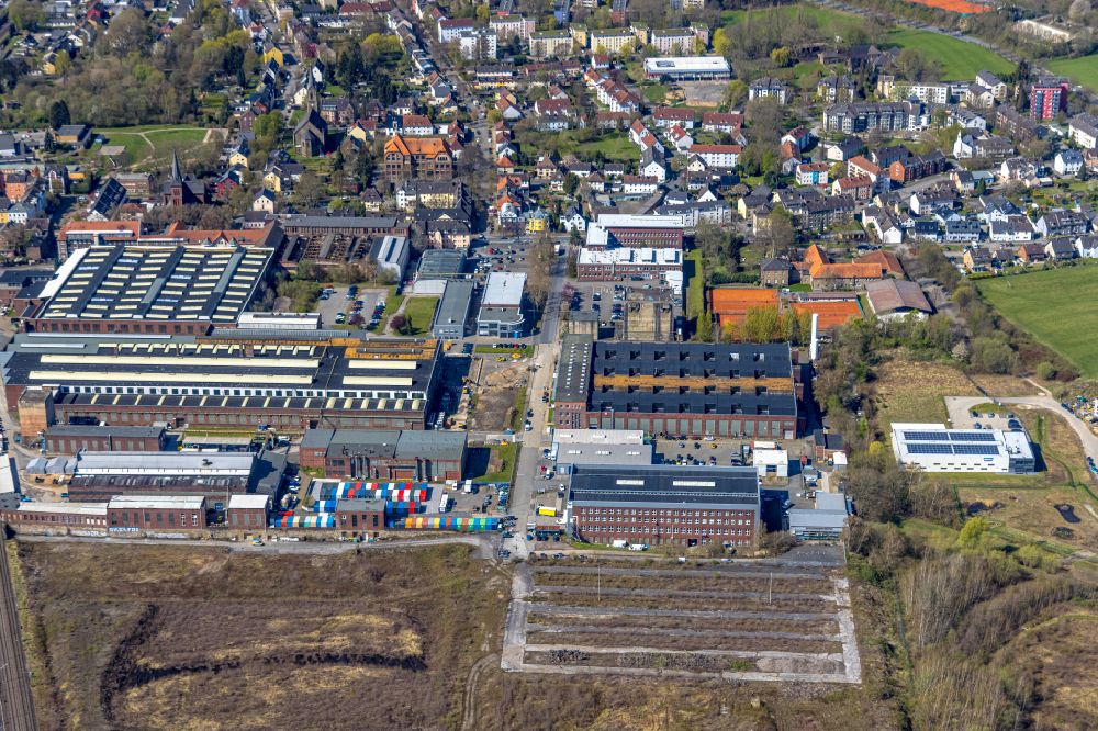 Rüdinghausen von oben - Werksgelände der VTN Witten GmbH im Ortsteil Rüdinghausen in Witten im Bundesland Nordrhein-Westfalen, Deutschland