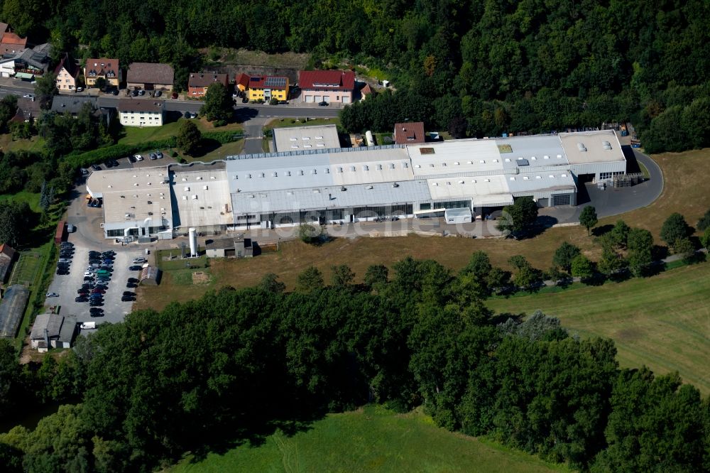 Krautheim von oben - Werksgelände der Wöhrle GmbH & Co. KG in Krautheim im Bundesland Baden-Württemberg, Deutschland