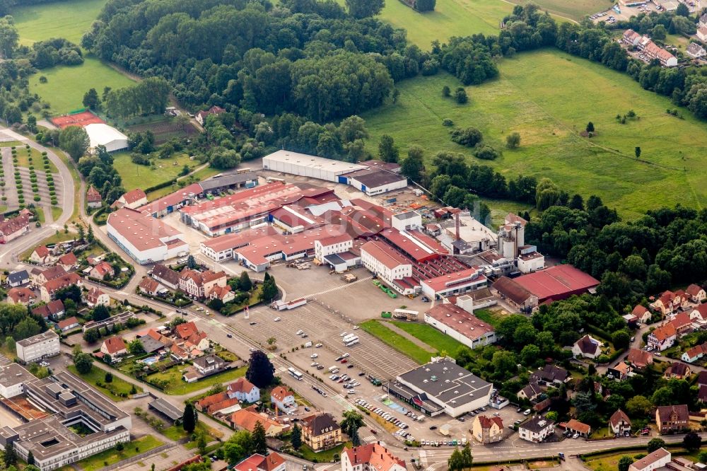 Luftbild Wissembourg - Werksgelände des Wohnmobilherstellers Burstner SA in Wissembourg in Grand Est, Frankreich