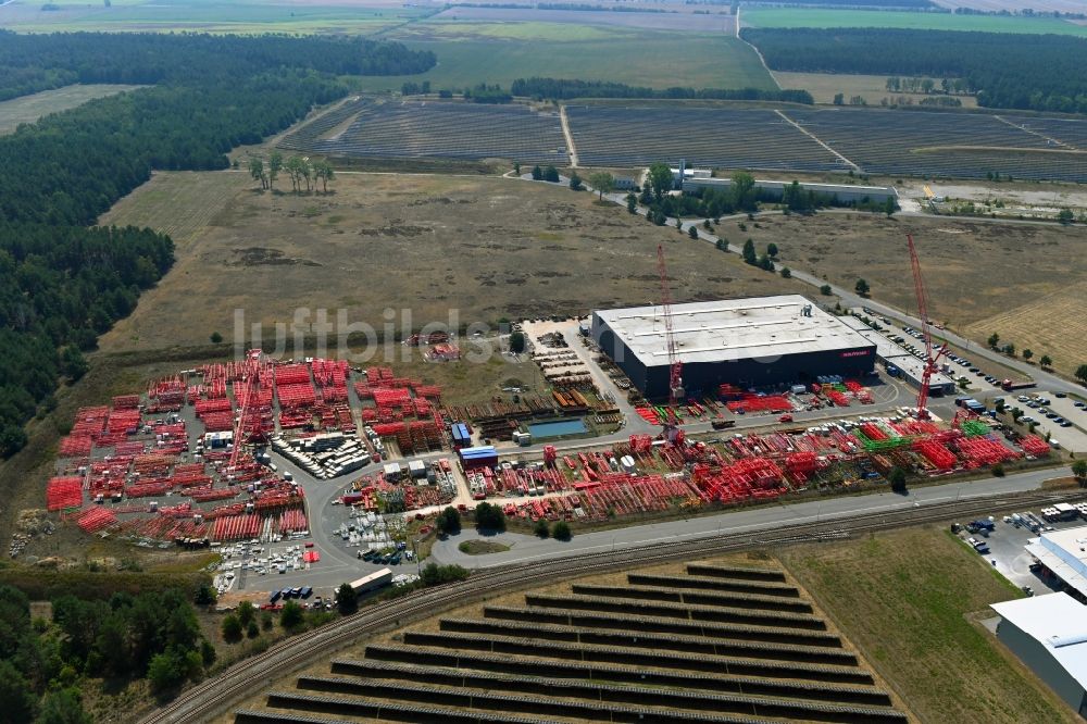 Luftaufnahme Luckau - Werksgelände der WOLFFKRAN GmbH in Luckau im Bundesland Brandenburg, Deutschland