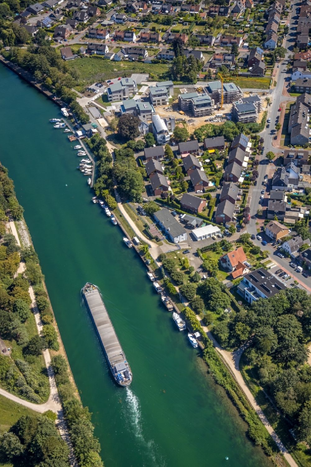 Dorsten aus der Vogelperspektive: Wesel-Datteln-Kanal in Dorsten im Bundesland Nordrhein-Westfalen, Deutschland