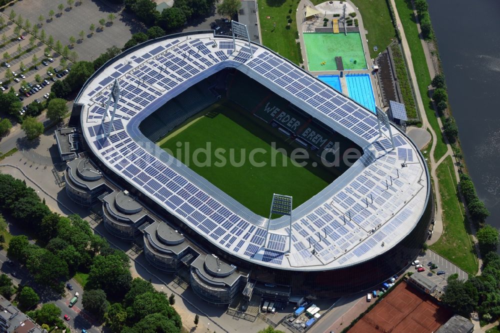 Luftbild Bremen - Weserstadion in Bremen - das Stadion des Fußball-Bundesligisten Werder Bremen